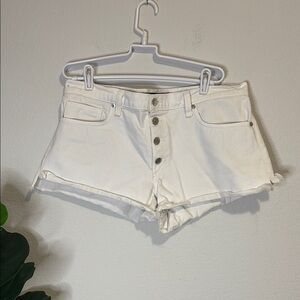 Veronica Beard White Jean Shorts size 31 Debbie 9”